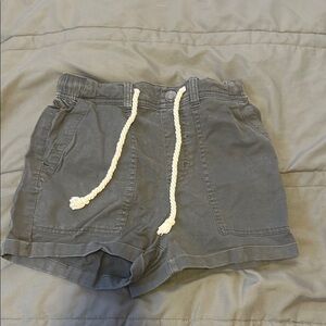 SO Gray Cargo Shorts Relaxed Fit Drawstring